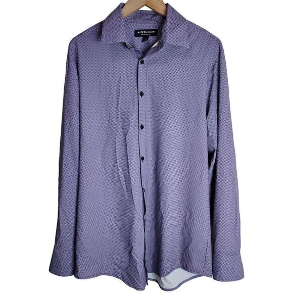 Mizzen & Main Button Up Shirt Men's Medium‎ Slim Long Sleeve Geometric Office - Picture 1 of 6